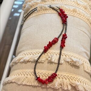 Red Coral Necklace 36 inches